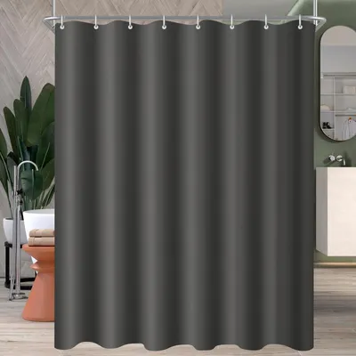 Produktbild von Duschvorhang 120x200cm Dunkelgrau, Antischimmel, Wasserabweisend, Waschbar, Badezimmer, Badewanne