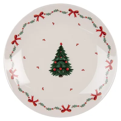 Obrázek produktu pro Clayre & Eef Snídaňový talíř Ø 20 cm, bílý, porcelán