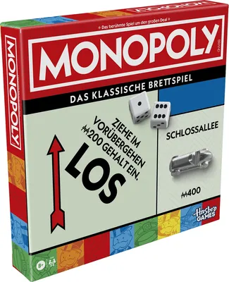 Produktbild von Hasbro Monopoly Classic Refresh, Brettspiel, 2 - 6 Spieler, Ab 8 Jahre