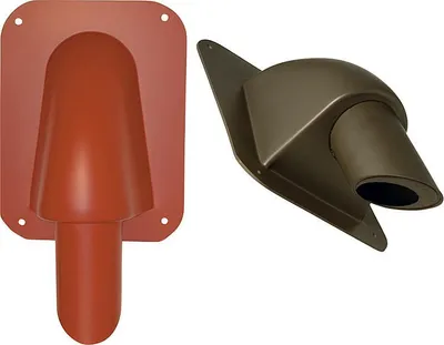 Produktbild von Rohrdurchführungen Kunststoffausführung Kamindurchgangsplatte Senkrecht DN90 Rot, Braun, Granit : Rot-9800231
