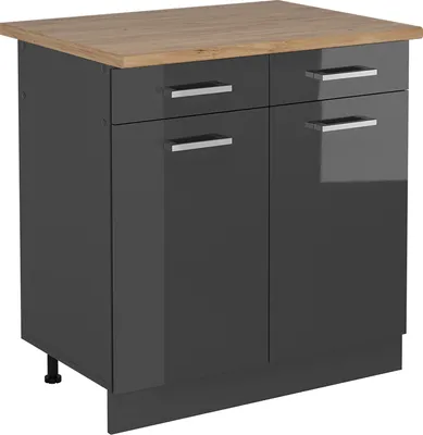 Immagine prodotto di Mobiletto base per cucina Vicco R-Line Antracite lucido 80 cm , PL Rovere, Model 53724