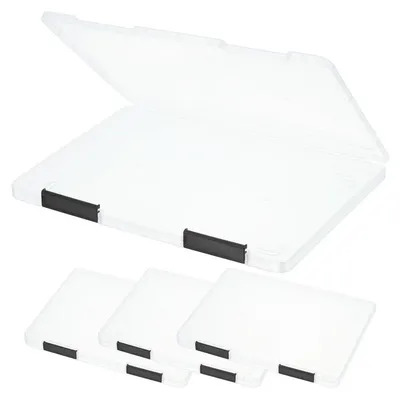 Immagine prodotto di Cartella portadocumenti A4 in plastica nera, confezione da 4 pezzi, dimensioni 310x230x20 mm
