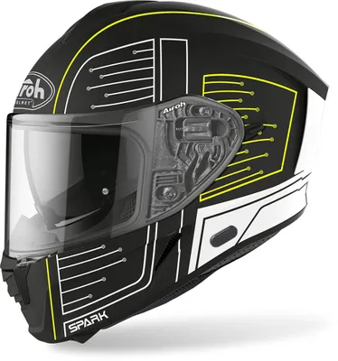 Zdjęcie produktu dla Kask Airoh Spark Cyrcuit Kolor: czarny/żółty, Rozmiar: M (57/58)