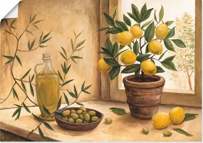 Produktbild von ARTland Poster Oliven und Zitronen Größe: 70x50 cm