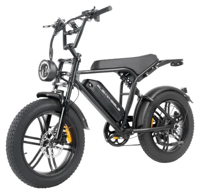 Produktbild von Draixcor E6-3.0 E-Bike 20 Zoll Fatbike, 48V 15Ah 720Wh, 250W Heckmotor, 25 km/h, bis 108 km, Shimano 7-Gang, Hydraulikbremsen, Vollfederung, Schwarz