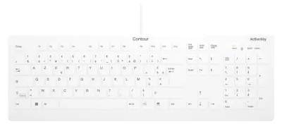 Produktbild von Contour Design Active Key AK-C8112, Volle Größe (100%), Kabelgebunden, USB, Scherenschalter, AZERTY, Weiß