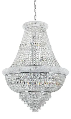 Produktbild von Klassischer Kronleuchter Dubai Metall-Kristall Chrom 24 Lichter E14