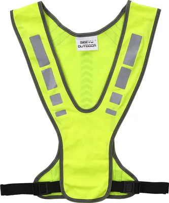 Produktbild von Reflektierende Weste, hohe Sichtbarkeit, für Outdoor-Sport, Nachtlauf, Radfahren, mit Tasche, Sicherheitsweste, Richtungshinweis