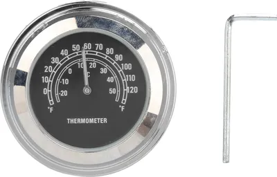 Obrázek produktu pro 22-25 mm teploměr na řídítka motocyklu, hodiny, ukazatel teploty motocyklu, příslušenství, černá barva