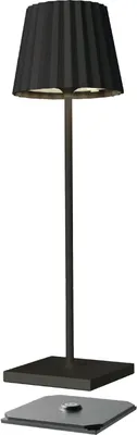 Produktbild von sompex Troll 2.0 LED Gartentischleuchte | Akkubetrieben | Aluminium | Dimmbar | Spritzwasserschutz | Inkl. Ladestation, Farbe:schwarz