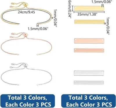 3 kleuren graveerbare armbanden DIY, Hauptbild