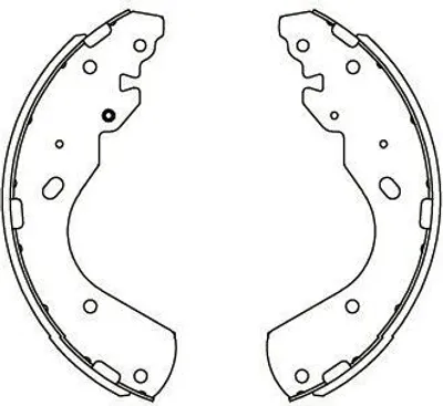Produktbild von KAVO PARTS Bremsbackensatz Trommelbremse Hinten für FORD Ranger (ET) 294mm KBS-5404