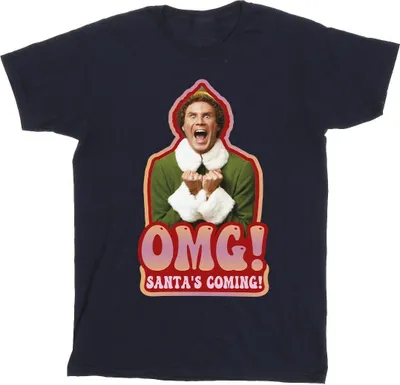 Produktbild von Elf - "Santa's Coming" T-Shirt für Herren BI24199 (4XL) (Marineblau)