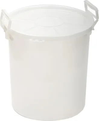 Obrázek produktu pro Sud 24L na potraviny, s víkem a uchy, čirý, atest
