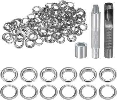 Imagen del producto de Kit de herramientas para ojales, 100 piezas, ojales de cobre de 12 mm con perforadora, para ropa y tejidos
