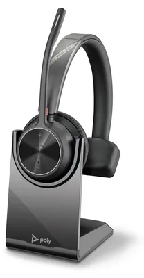 Produktbild von HP Poly Voyager 4310 USB-C Headset +BT700 Dongle +Ladestation, Kabellos, Büro/Callcenter, 162 g, Kopfhörer, Schwarz