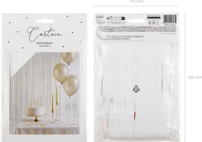 Zdjęcie produktu dla Zasłona drzwiowa Lametta 100 x 200 cm | Biała