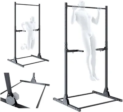 Imagen del producto de Silecomplaza: Barra de dominadas ajustable, estación de entrenamiento de fuerza, independiente, con capacidad de hasta 320 kg. Marca: Davski