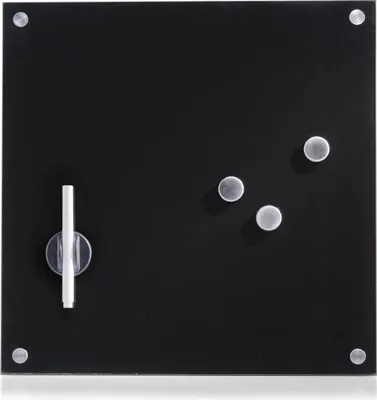 Zdjęcie produktu dla Szklana tablica magnetyczna MEMO + 3 magnesy, 40x40 cm, ZELLER
