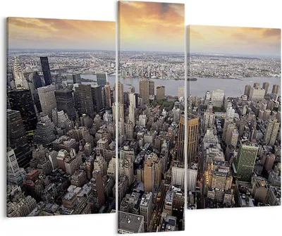 Produktbild von Bild auf Leinwand - Leinwandbild - Amerika wohnung architektur stadt - 95x80cm - Wand Bild - Wanddeko - Leinwanddruck - Bilder - Kunstdruck - Leinwand bilder - Wandkunst - CB95x80-2589