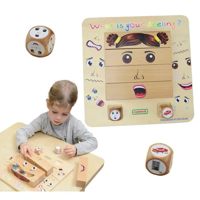 Obrázek produktu pro MASTERKIDZ Učení emocí Dřevěná hra Montessori