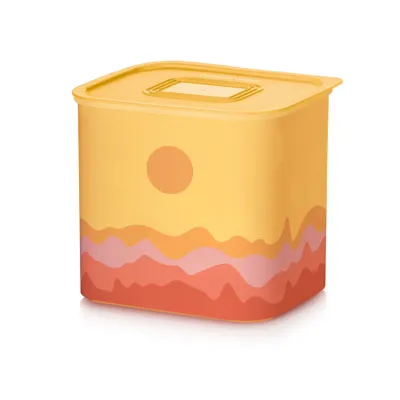 Tupperware Quadro Vorratsdose – 500 Ml, Dunkelblau Mit Winter-Motiv – Luftdicht, Stapelbar, Spülmaschinenfest
