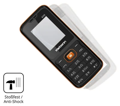 Produktbild von 2x Schutzfolie für Karbonn KX5 matt - Anti-Shock 9H Folie dipos Glass Kunststoffglas