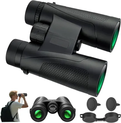 Immagine prodotto di Binocolo HD - Ottica - Osservazione della natura - Prisma BAK4 con lente FMC - 12 x 42 - Nero