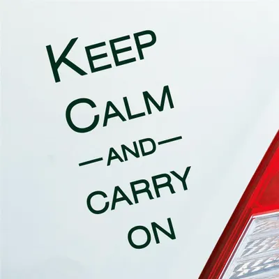 Produktbild von Auto Aufkleber Keep calm and carry on Tuning 15x7,5 cm Dunkelgrün Sticker Heckscheibenaufkleber