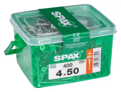 Immagine prodotto di Set 400 viti SPAX Torx in acciaio a testa svasata, Diam.4 mm x L.50 mm