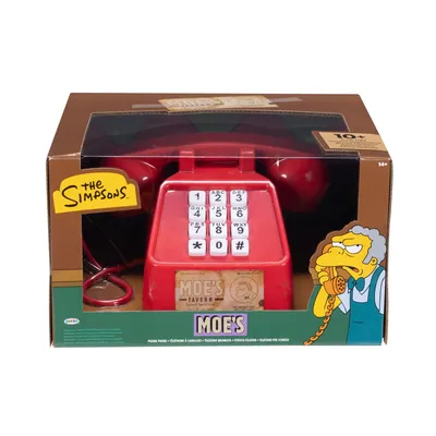 A product box for a Simpsons-themed telephone accessory.