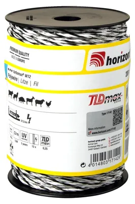 Zdjęcie produktu dla Skrętka "TURBOMAX W12", 12 żył, szpula 200 m (biały/czarny)