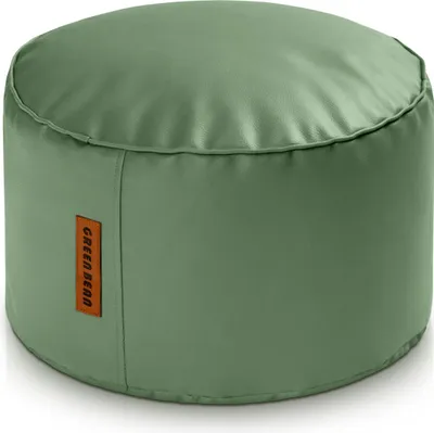 Produktbild von Green Bean® Sitzhocker aus Kunstleder - Pouf mit EPS Perlen Füllung - 43 x 30 cm - perfekte Ergänzung zum Sitzsack - Sitzwürfel Sitzkissen Hocker Fußhocker - Dunkelblau