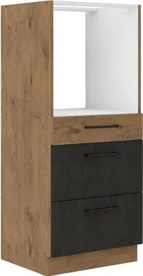 Produktbild von Vigo Midischrank 60 cm Eiche Lancelot Matera Grau Küchenzeile Küchenblock Küche