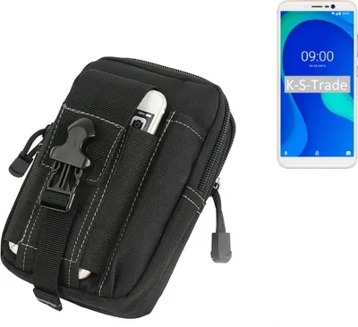 Produktbild von K-S-Trade Gürtel Tasche kompatibel mit Wiko Y80 Gürteltasche Holster Schutz Hülle Handy Hülle Smartphone outdoor Handy-Hülle schwarz