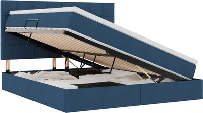 Immagine prodotto di Letto con contenitore e materasso Blu 180 x 200 cm Poliestere