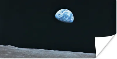 Produktbild von MuchoWow® Poster Die Erde vom Mond aus 120x60 cm - Bild
