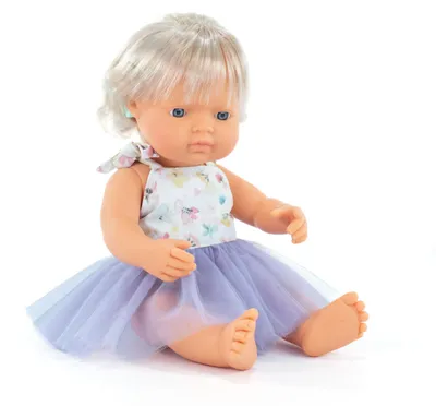 Produktbild von Miniland Puppe, 38cm, europäisches Mädchen mit Hörgerät. In Spanien hergestellt.