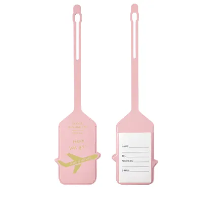 Produktbild von INF Stilvoller Gepäckanhänger aus Kunstleder zur einfachen Identifizierung Rosa