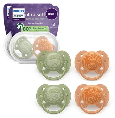 Produktbild von Philips AVENT Schnuller SCF093/07 ultra soft, Ultraweicher Schnuller, Kieferorthopädisch, Silikon, Junge/Mädchen, Spülmaschinenbeständig