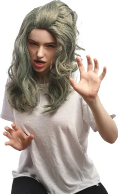 Produktbild von WIG ME UP Perücke Grau Grün Nixe Meerjungfrau 90890-ZA30A-ZA94A-ZA68E