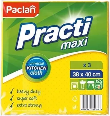 Obrázek produktu pro Utěrky Practi Maxi 3 kusy - opakovaně použitelné, žluté