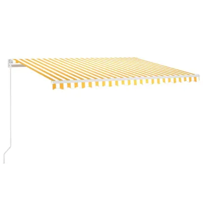 Obrázek produktu pro automatická zatahovací markýza vidaXL 450x300 cm žlutá a bílá