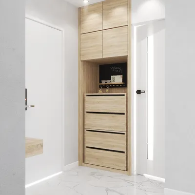Produktbild von Schuhschrank für den Flur Schuhregal modular Schrank mit Platz zum Aufbewahren von Schuhen Schuhbank mit die Klappe SONOMA EICHE Schuh-Kommode