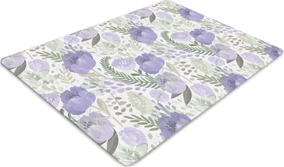 Produktbild von Stuhlunterlage Bürostuhlunterlage 120 cm x 90 cm Bodenmatte Bürostuhlunterlage - Pastellmohnblume.