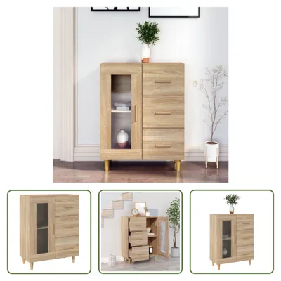 Produktbild von The Living Store Sideboard Sonoma-Eiche 69,5x34x90 cm Holzwerkstoff
