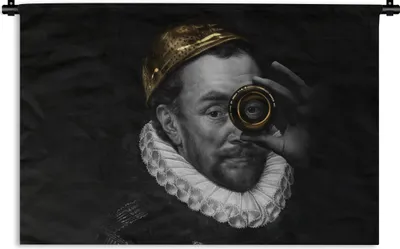 Produktbild von MuchoWow® Wandteppich Wandbehang Wilhelm von Oranien - Adriaen Thomasz - Gold 120x80 cm Tapisserie Dekoration Wandtuch - Wanddekorationen - Wandtücher