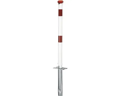 Immagine prodotto di Alberts 690595 Palo di sbarramento Grünenthal, da inserire nel calcestruzzo, spostabile, bianco, palo Ø 60 mm, altezza dal suolo 100 cm