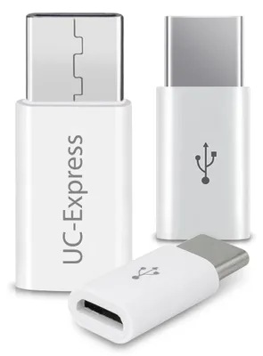 Produktbild von 3x USB-C Adapter Smartphone Tablet Handy Micro USB auf USB C 3.1 Stecker Buchse