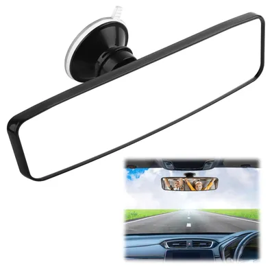 Imagen del producto de Espejo retrovisor con ventosa, de amplio ángulo de visión ajustable, de 24 x 6,5 cm, para automóviles y SUV